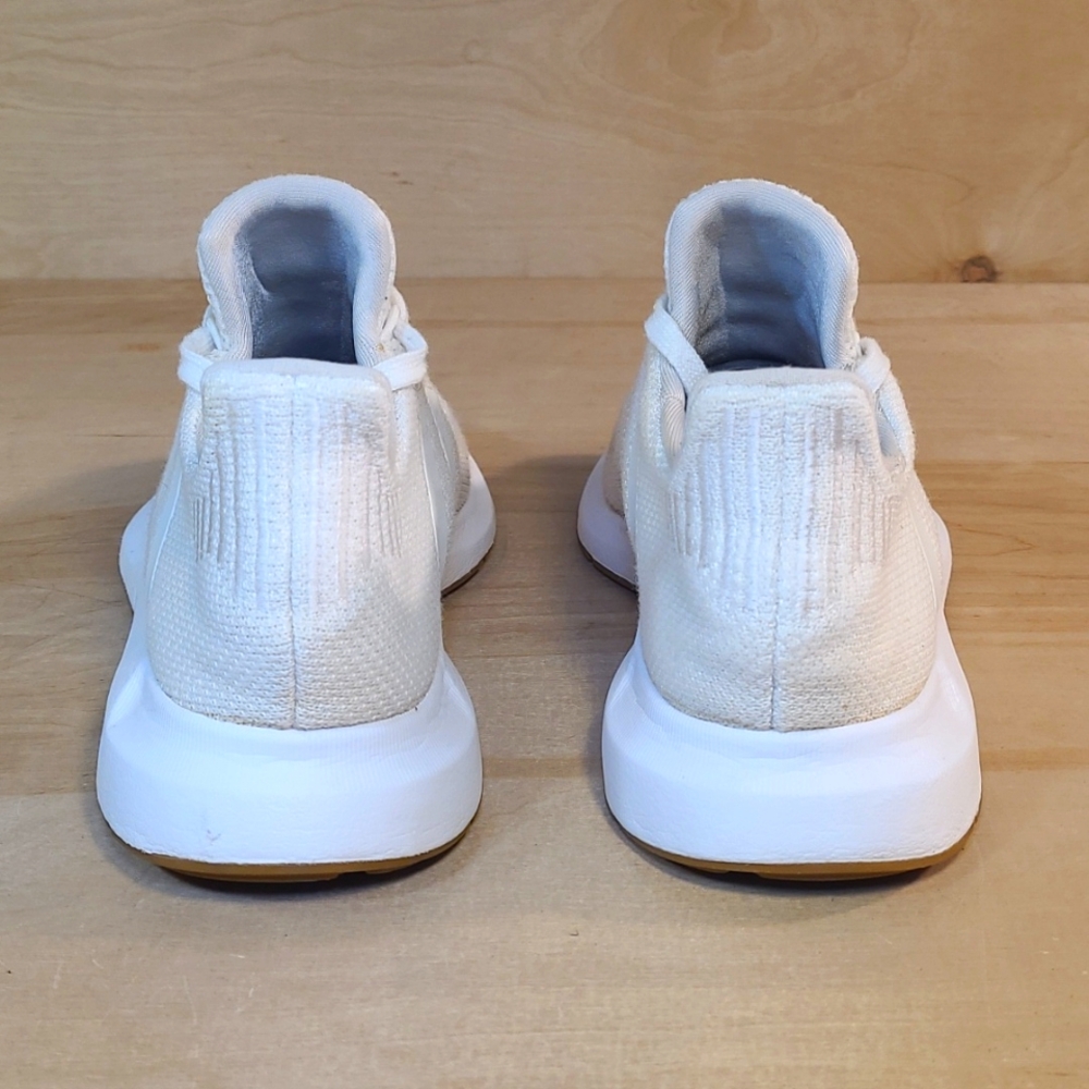 Adidas Swift Run 1.0 Classic Mens All White Knit Size 7 Athletic Sneakers - Picture 7 of 10